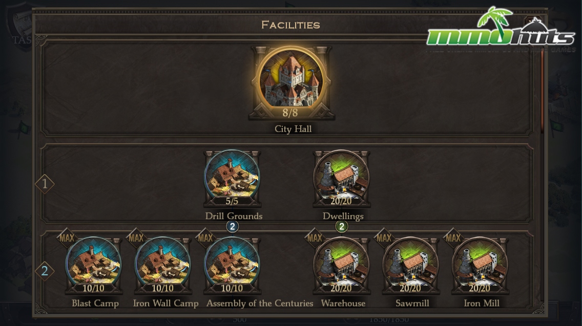Immortal Conquest_Facilities