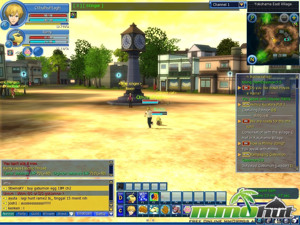 Interface, Digimon Masters Online Wiki
