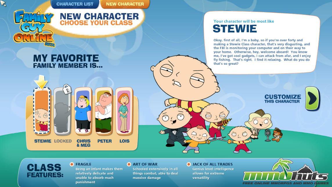 Family Guy Online Character Creator Available - IGN