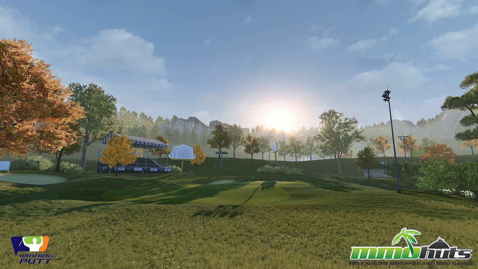 Winning Putt Preview Screenshot 17 Golf Course Sunset