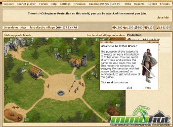 Tribal Wars Starting Screenshot
