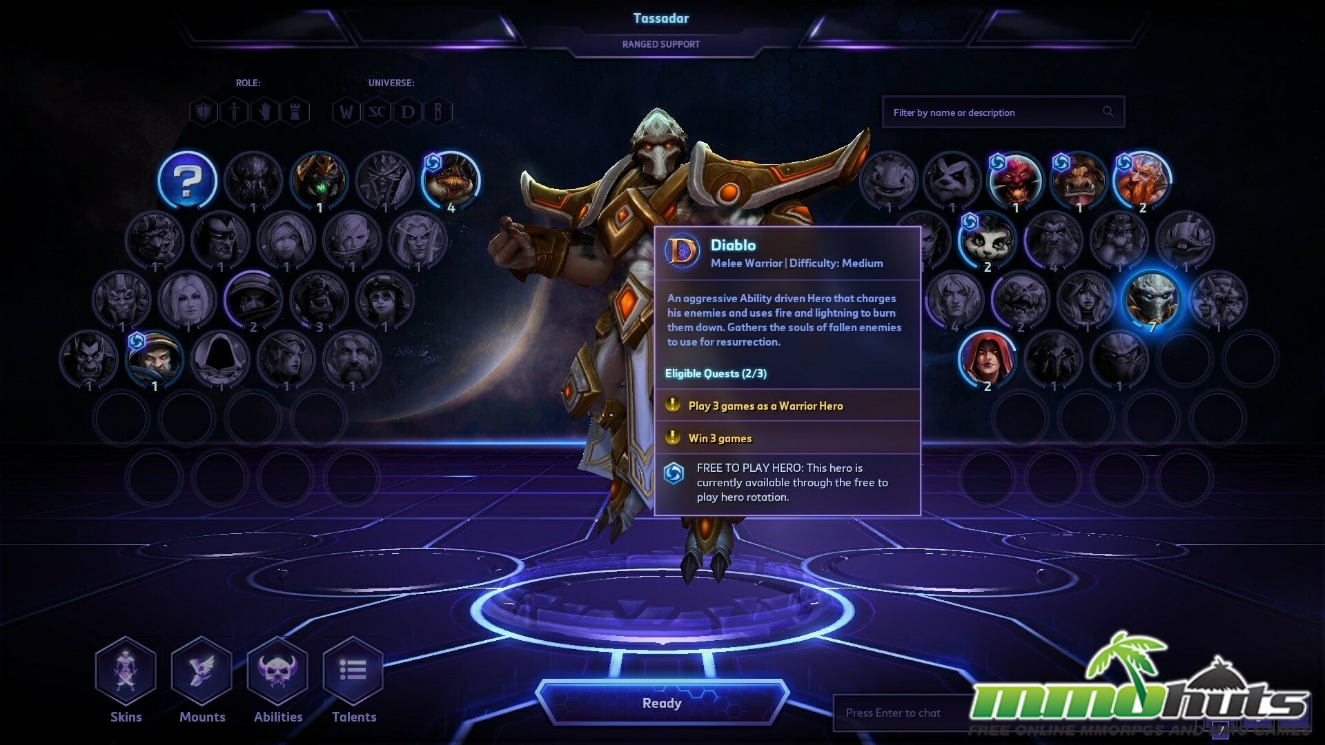 Select hero - Heroes of the Storm