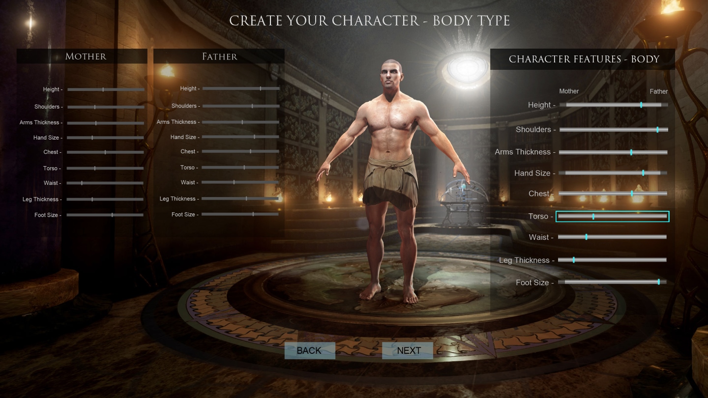 Character's features