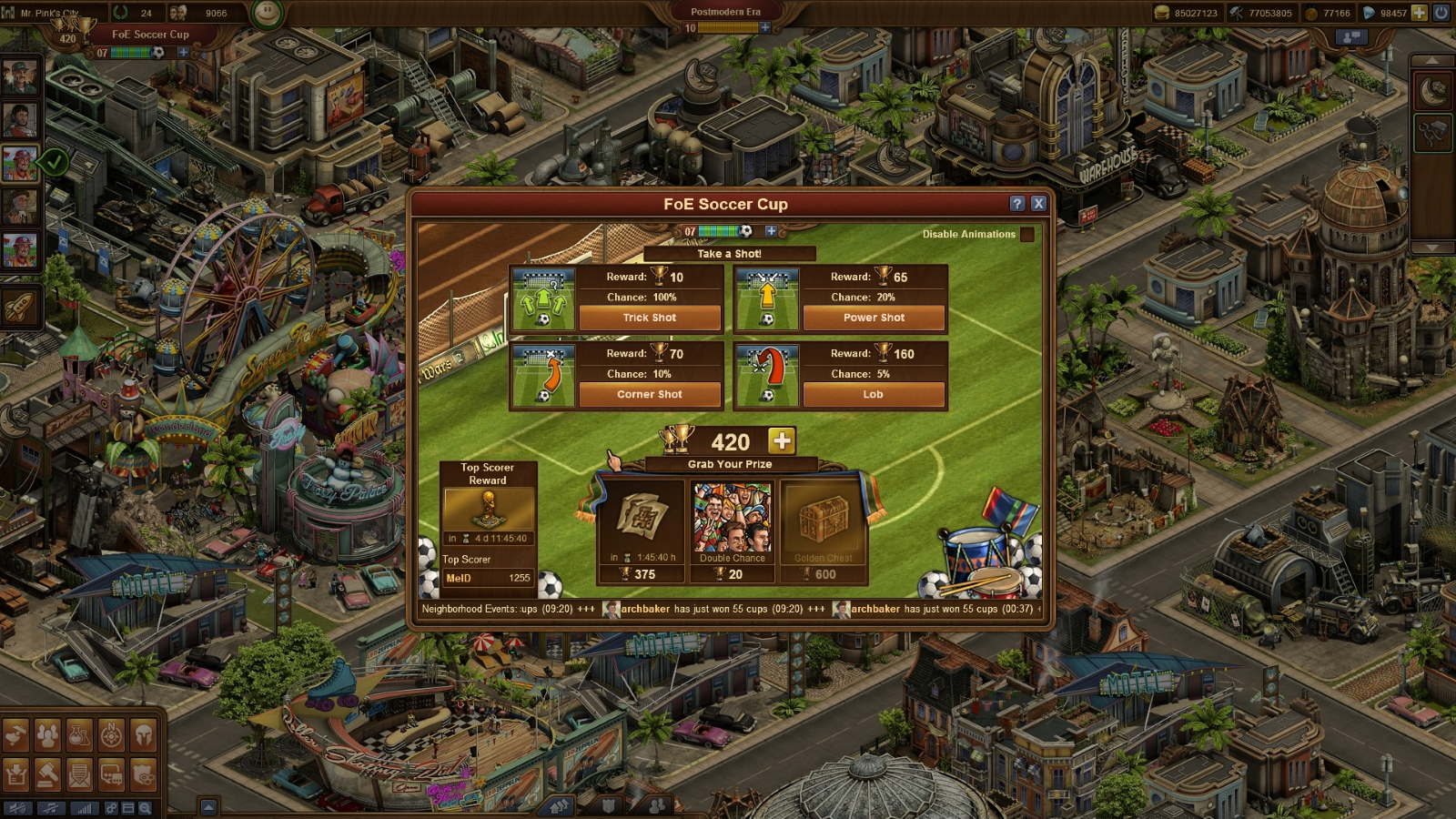 forge of empires soccer event summer 2018