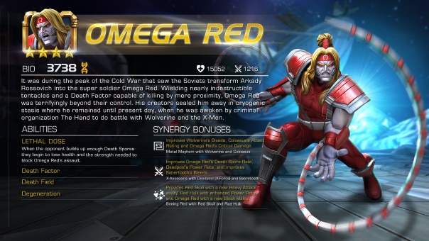 Marvel Contest of Champions Omega Red Header