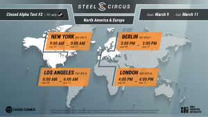 Steel Circus Closed Alpha Server Times