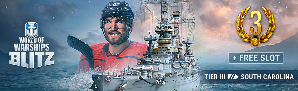 World of Warships Blitz Ovechkin Giveaway Wide Banner