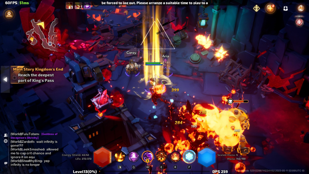 A Torchlight Infinite screenshot featuring combat